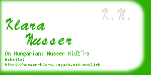 klara nusser business card